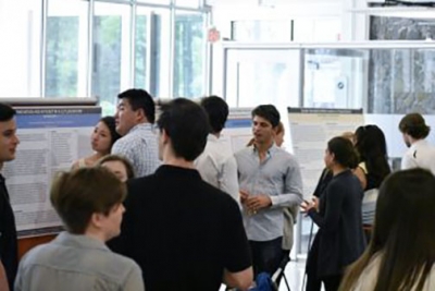 Students at poster presentation